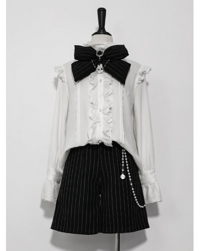 Pre-sell Lolita Blouses Ruffles Lolita Top Long Sleeves Blouse White Lolita Shirt Gothic Spring Summer Fall Winter