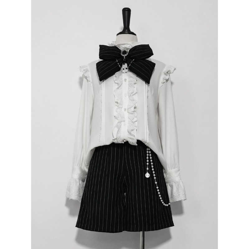 Pre-sell Lolita Blouses Ruffles Lolita Top Long Sleeves Blouse White Lolita Shirt Gothic Spring Summer Fall Winter