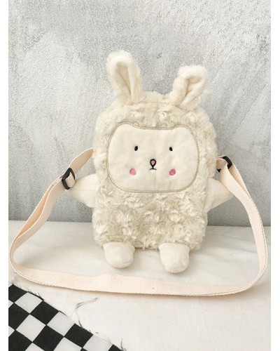 Sweet Lolita Bag White Short Plush Faux Suede Polyester Lolita Accessories Daily Casual