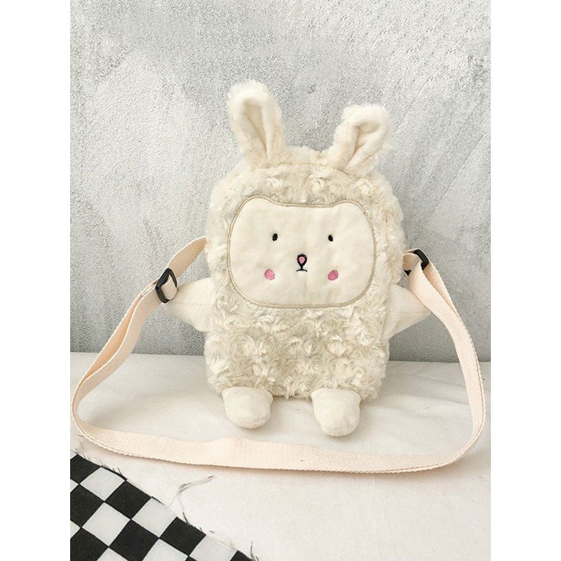 Sweet Lolita Bag White Short Plush Faux Suede Polyester Lolita Accessories Daily Casual