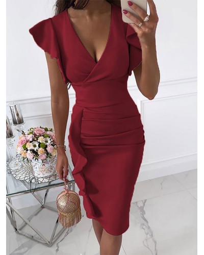 Dresses V-Neck Asymmetrical Sexy Pencil Dress Bodycon Daily Casual