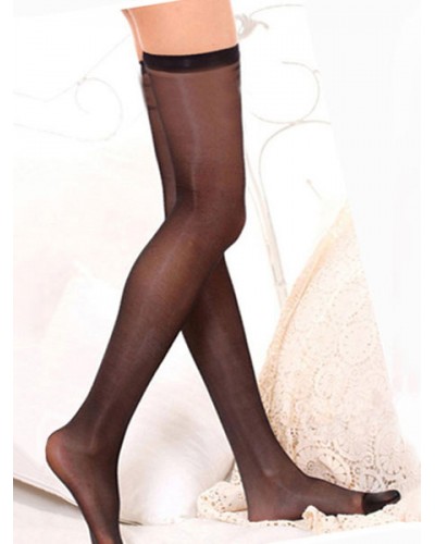 Women Knee High Saloon Girl Stockings Black Halloween Costume Socks Accessories