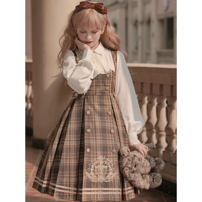 Sweet Lolita Dress Polyester Long Sleeves Lolita Dress Academic Fall Winter