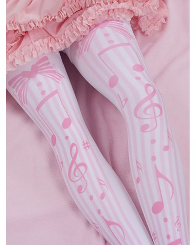 Lolita Stocking Pink Spandex Polka Dot Lolita Accessories Sweet