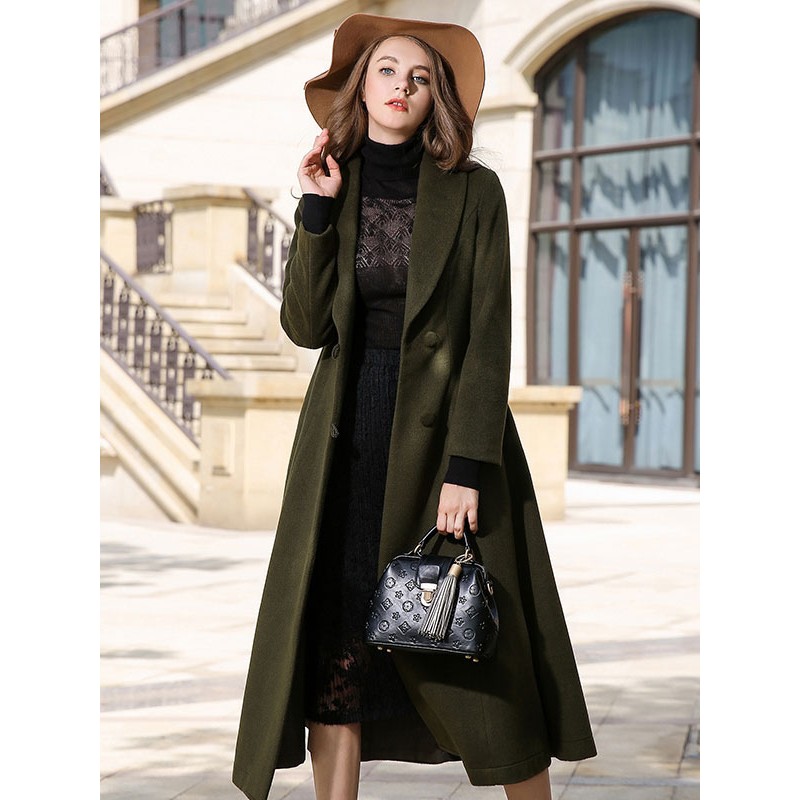 Outerwear For Woman Turndown Collar Woolen Winter Wrap Coat 2023 Classic  Traditional Casual