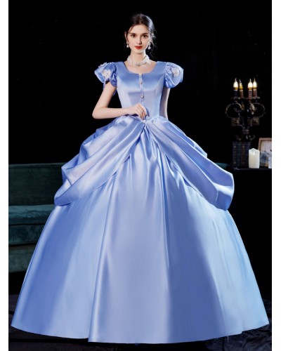 Retro Costumes Dress For Women Light Sky Blue Marie Antoinette Costume Party Dress Euro-Style Christmas Halloween Holiday Graduation Prom