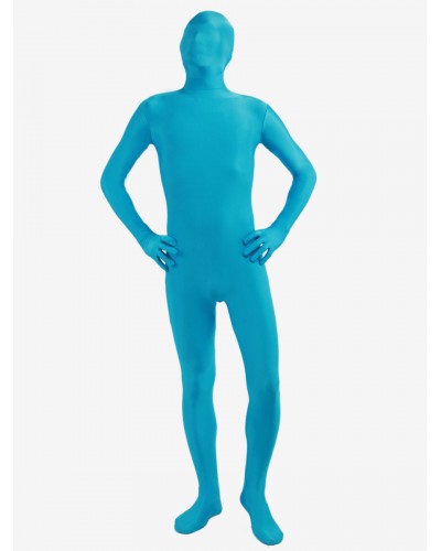 Morph Suit Sky Blue Lycra Spandex Fabric Zentai Suit Unisex Full Body Costume Bodysuit