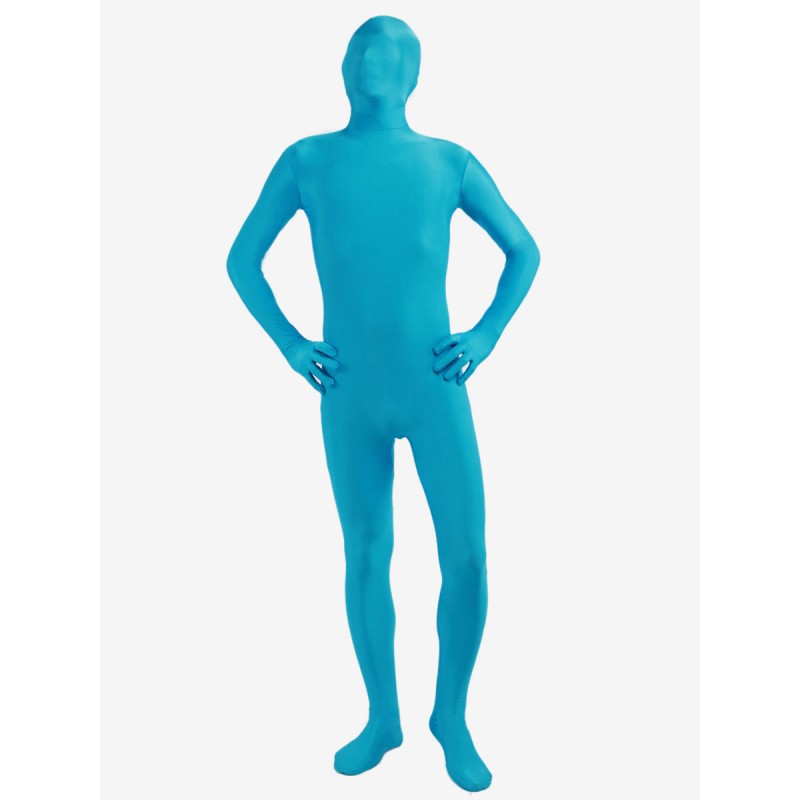 Morph Suit Sky Blue Lycra Spandex Fabric Zentai Suit Unisex Full Body Costume Bodysuit