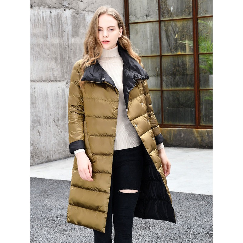 Women 's Down Jacket Duck Down Warm Outerwear Classic  Traditional Casual Fall Winter Street Wear Night Out Field