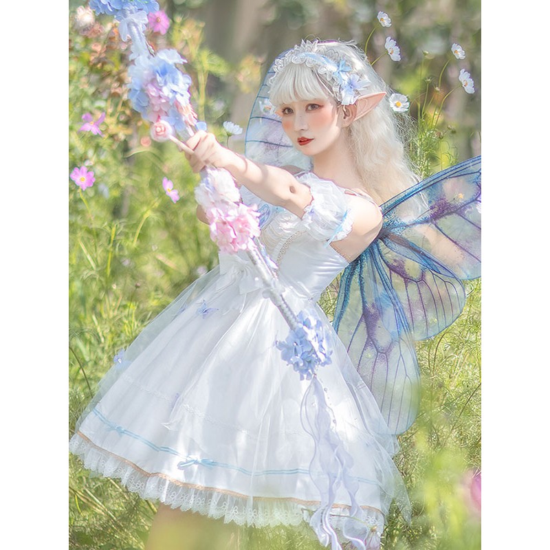 Sweet Lolita Dress Polyester Butterfly Sleeveless Dress