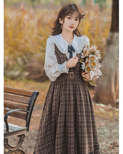 Lolita White Long Sleeves Ruffles Lolita Top Bow Lolita Shirt Blouses Academic Daily Casual Tea Party