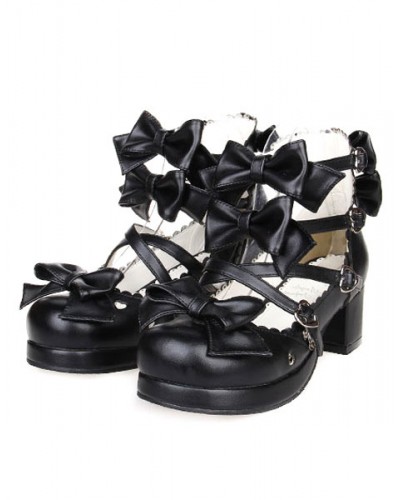 Bows Decor Buckled Lolita Shoes Daily Casual