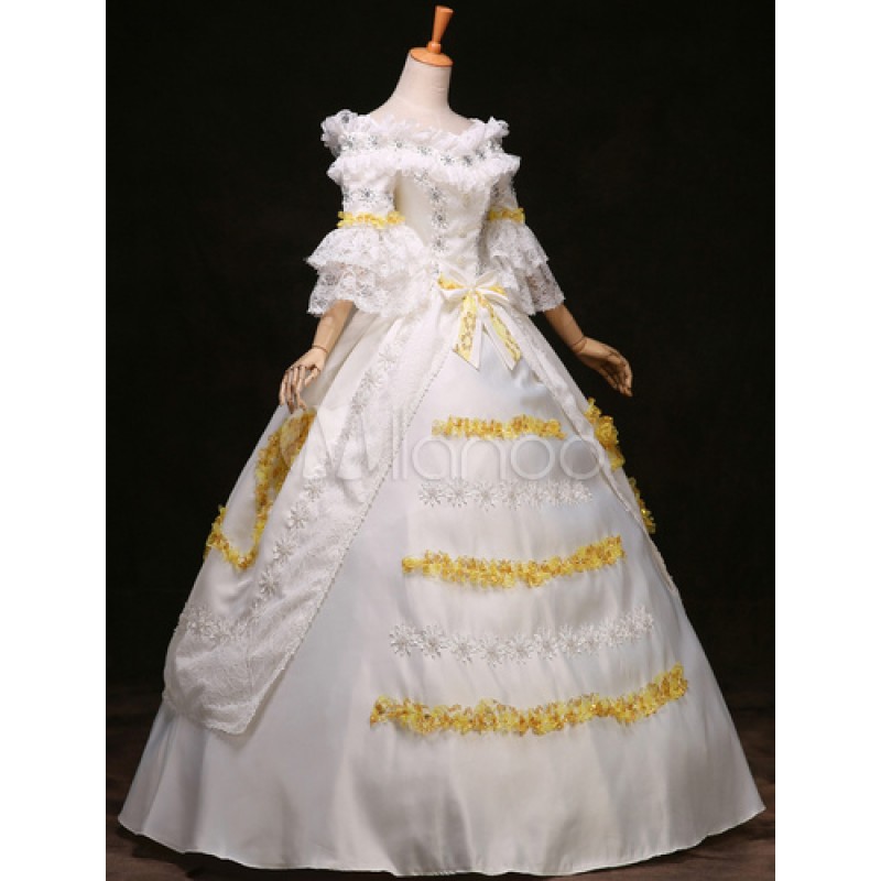 Rococo Snow White Ruffles Retro Costumes ROCOCO Holiday Pageant Halloween