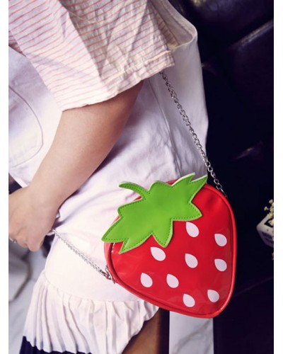 Red Lolita Bag Strawberry Lolita Chain Bag Shoulder Bag Casual Daily Casual