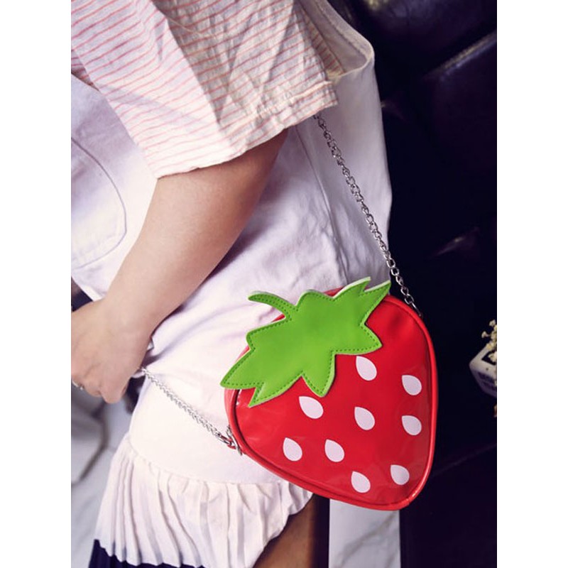 Red Lolita Bag Strawberry Lolita Chain Bag Shoulder Bag Casual Daily Casual