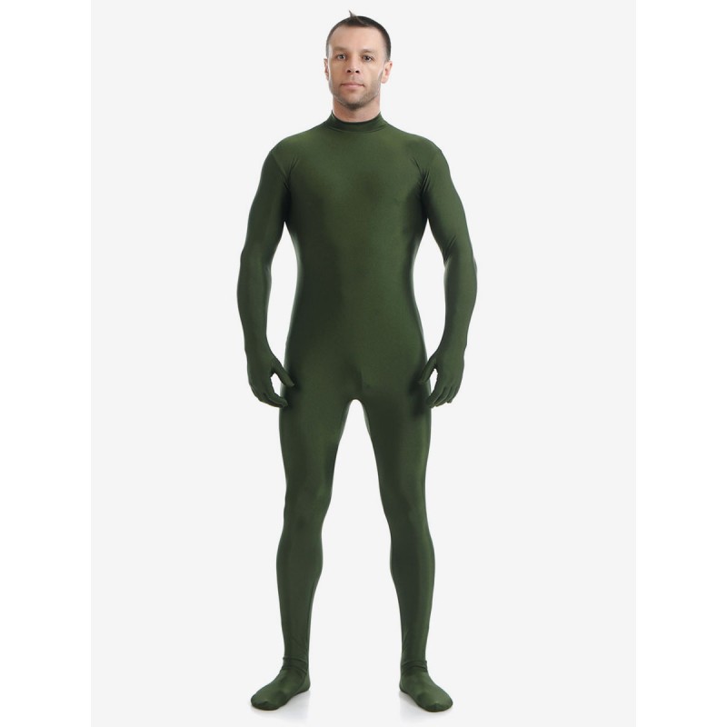 Dark Green Morph Suit Adults Bodysuit Lycra Spandex Catsuit