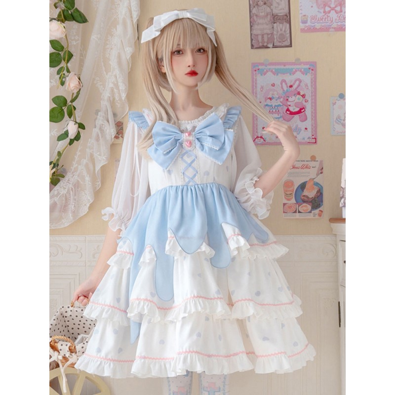 Sweet Lolita Dress Polyester Sleeveless Jumper Dress