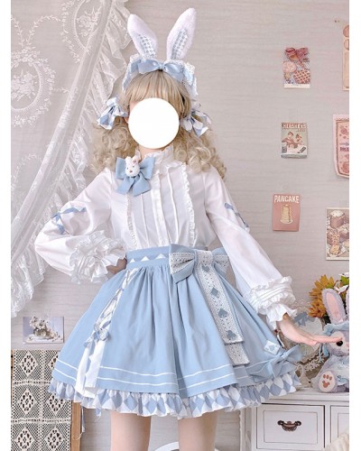 Style Lolita Blouses Lace Ruffles Long Sleeves Blouse Lolita Top White Lolita Shirt Sweet Kimono ROCOCO Spring Summer Fall Winter