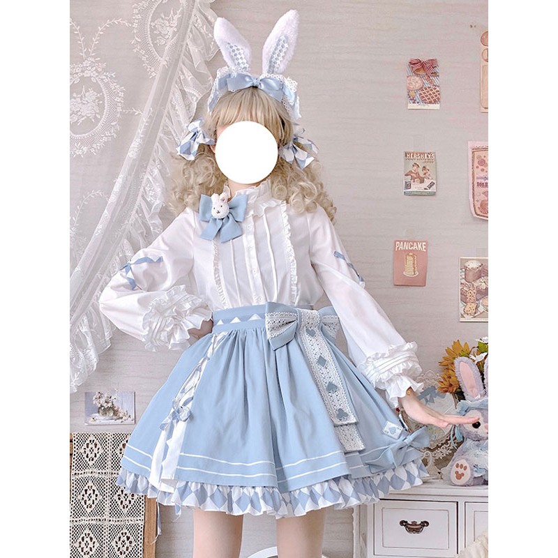 Style Lolita Blouses Lace Ruffles Long Sleeves Blouse Lolita Top White Lolita Shirt Sweet Kimono ROCOCO Spring Summer Fall Winter