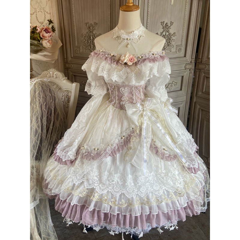 Sweet Lolita Dress Polyester Short Sleeves Dress