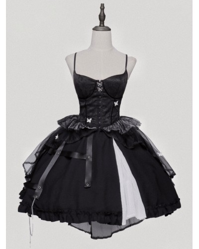 Lolita Skirt Black Chains Lolita Skirts Steampunk Gothic Spring Summer Fall