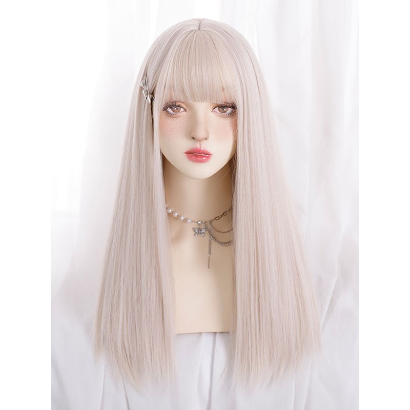 Long Lolita Wigs Heat-resistant Fiber As Image Lolita Accessories Daily Casual