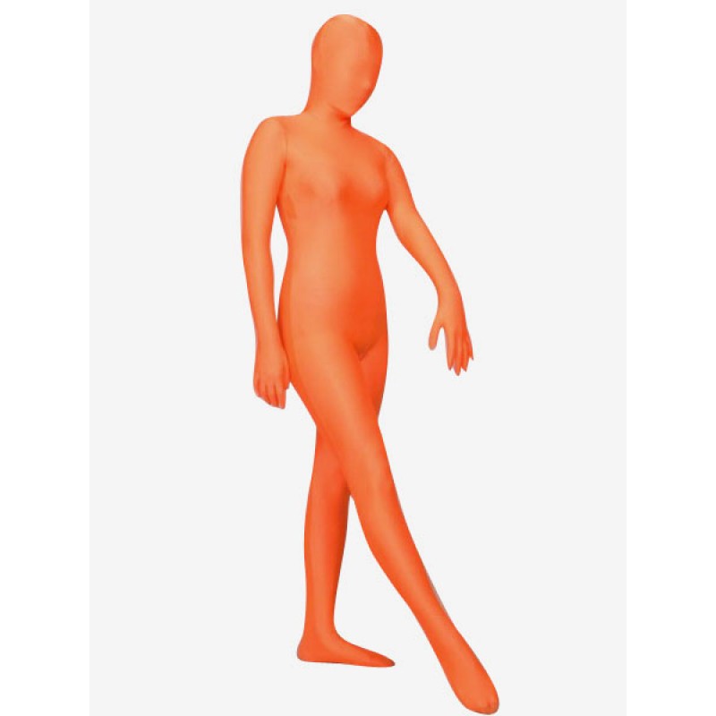 Halloween Morph Suit Orange Lycra Spandex Zentai Suit Bodysuit