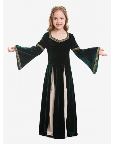 Kids Carnival Costumes12 Century Royal Kid Dress With Headwear Mardi Gras Halloween