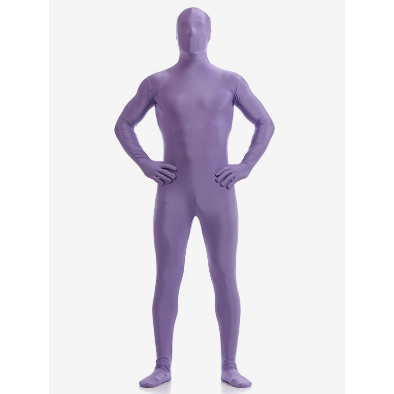 Purple Zentai Suit Adults Morph Suit Full Body Lycra Spandex Bodysuit For Men