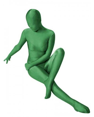 Unisex Halloween Morph Suit Green Lycra Spandex Zentai Suit