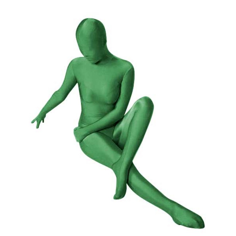 Unisex Halloween Morph Suit Green Lycra Spandex Zentai Suit