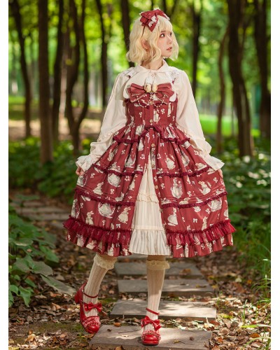 Classical Lolita Dress Polyester Sleeveless Classic Lolita Dresses Deep Blue Classic  Traditional Spring Summer Fall