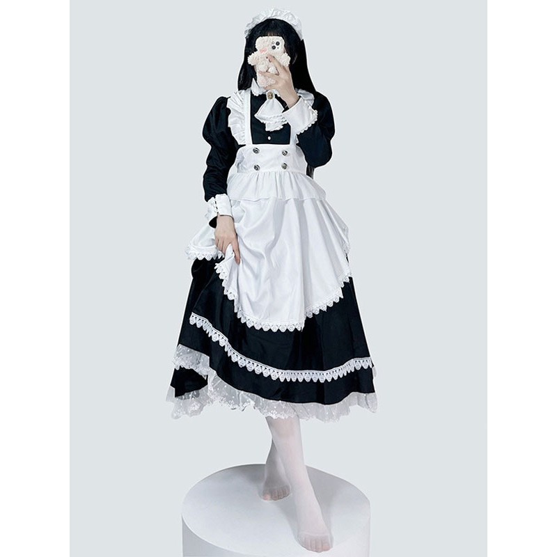 Gothic Lolita Dresses Lace Ruffles Black Black