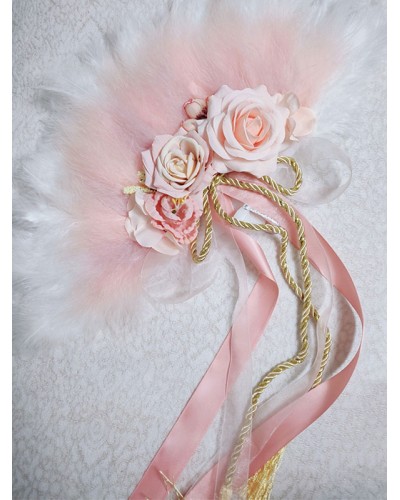 Pink Lolita Accessories Flowers Feathers Poly Cotton Blend Accessory Miscellaneous Euro-Style