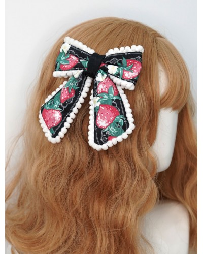 Lolita Headdress Black Polyester Fiber Headband Bowknot Lolita Hair Accessories