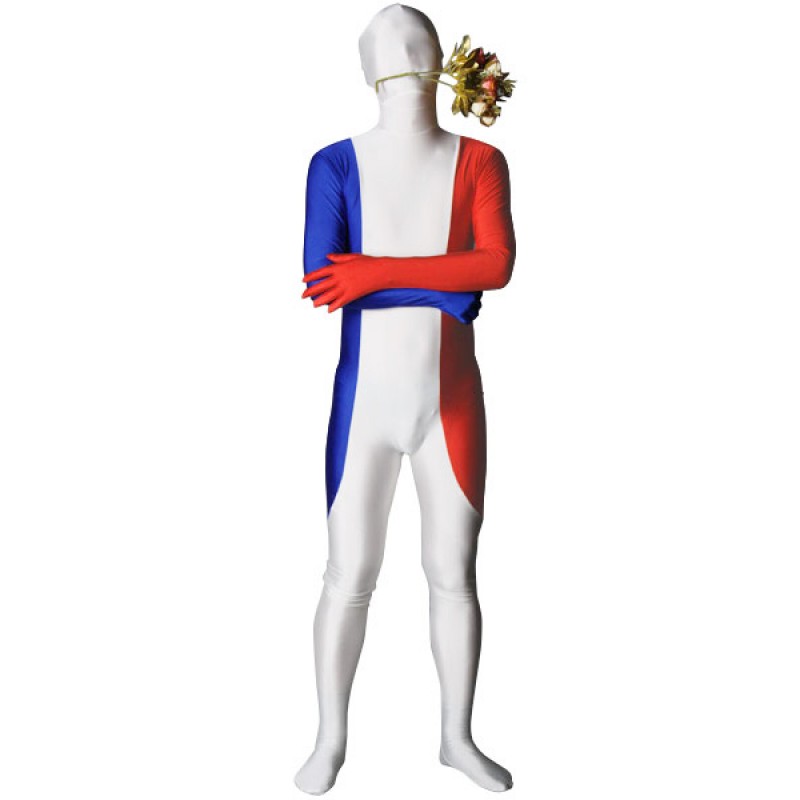 Carnival Flag Of France Full Body Spandex Suit Zentai Suit Carnival Bodysuit