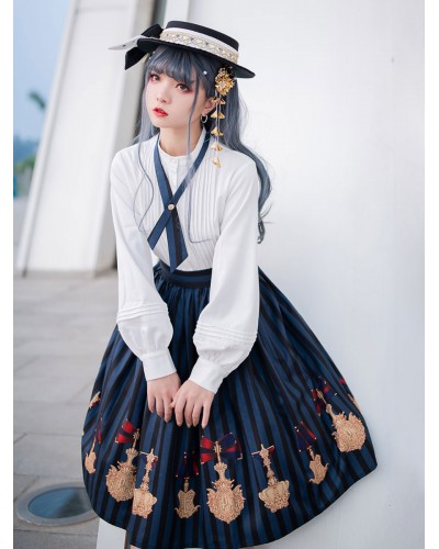 Gothic Lolita Skirt Deep Blue Lolita Skirts