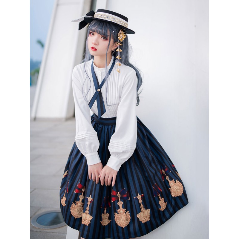 Gothic Lolita Skirt Deep Blue Lolita Skirts