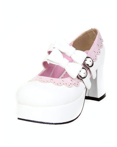 White Buckled Lolita Shoes Daily Casual