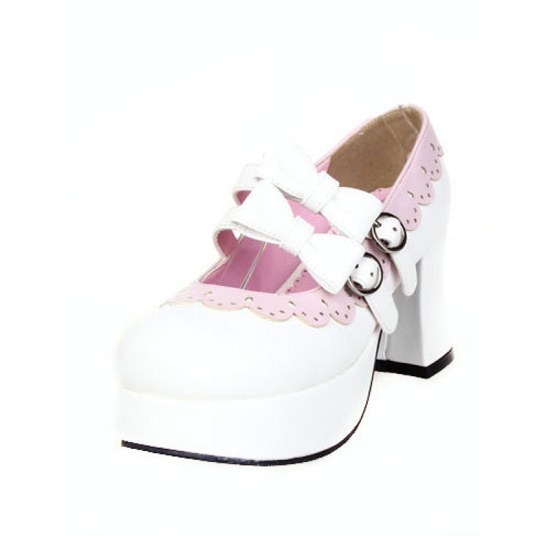 White Buckled Lolita Shoes Daily Casual