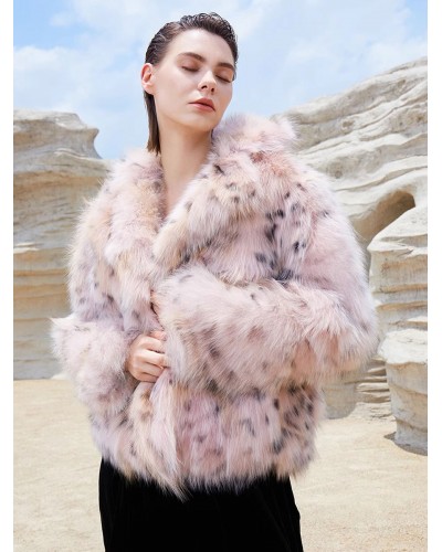 Women Faux Fur Coats Animal Print Oversized Winter Short Coat Faux Fur Coat Street Wear Daily Casual Field