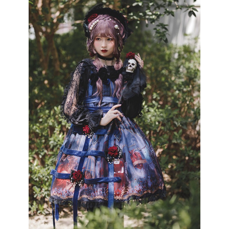 Sweet Lolita Dress Chiffon Sleeveless Dress Fairytale Dress Steampunk Spring Summer Fall