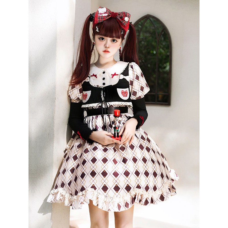 Sweet Lolita Dress Polyester Long Sleeves Dress