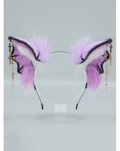 Purple Lolita Accessories Animal Ears Polyester Fiber Miscellaneous