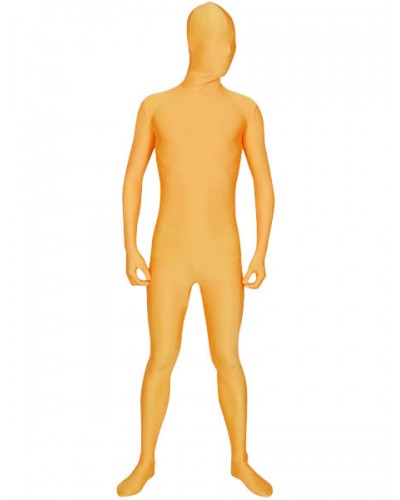 Morph Suit Orange Lycra Spandex Fabric Zentai Suit Unisex Full Body Suit Bodysuit