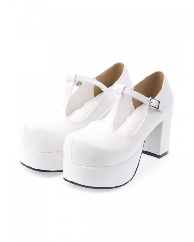 Lovely Round Toe Leather Street Wear Lolita Shoes