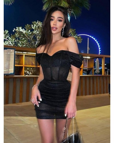 Birthday Bodycon Dresses Black Straps Neck Sleeveless Pencil Dress Sexy Rave Club Night Out