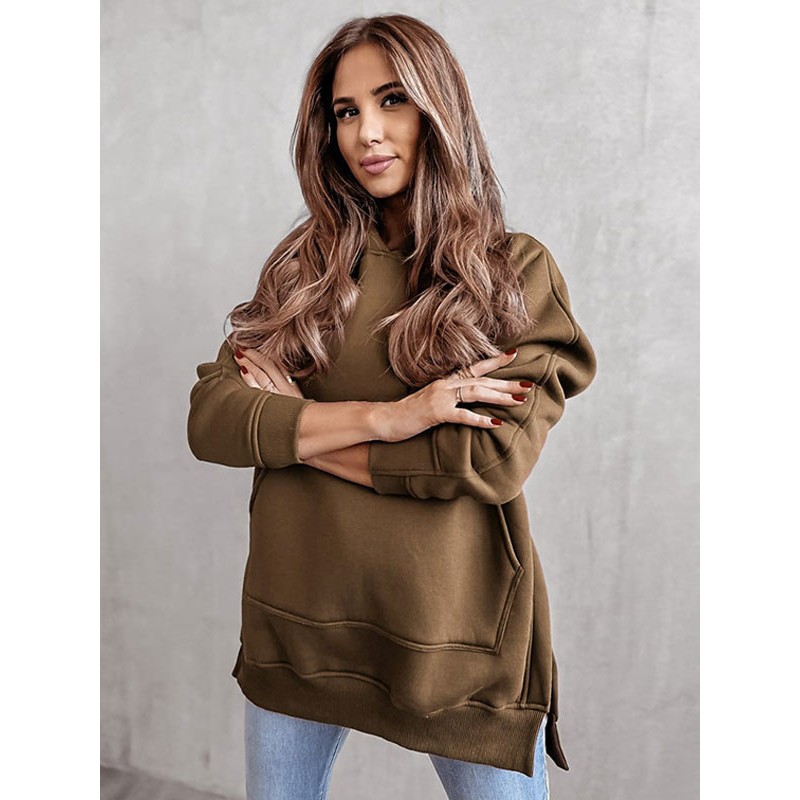 Hoodies For Woman Long Sleeves Pockets Hooded Sweatshirt