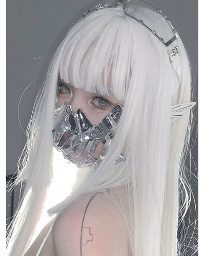 Lolita Wig White Long Heat-resistant Fiber Lolita Accessories Steampunk Gothic Daily Casual Tea Party