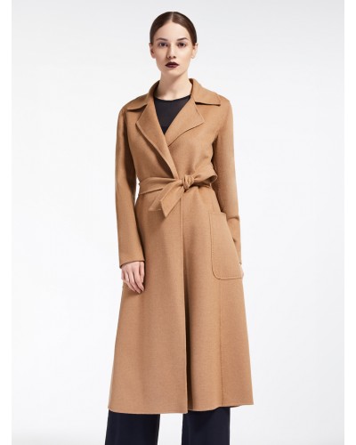 Women Outerwear Lapel Sash Plain Fall Winter Daily Coats Classic  Traditional Casual